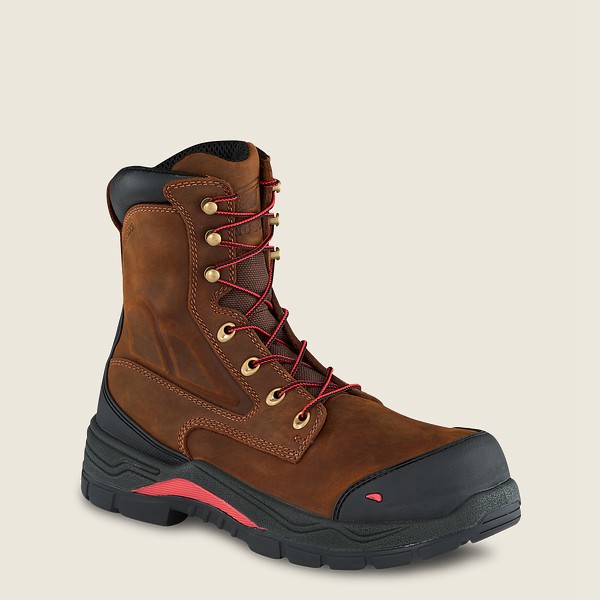 Botas de Seguridad Red Wing Hombre Marrom/Negros - King Toe® Adc - 8-Inch Waterproof Toe - 589-XPLBY